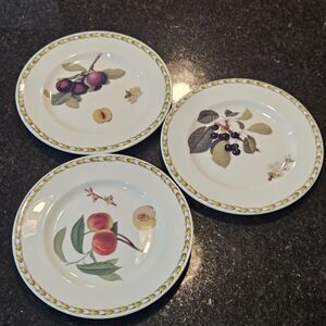 Queen’s Royal Horticultural Society Hookers Bread Salad Plates 3 Different